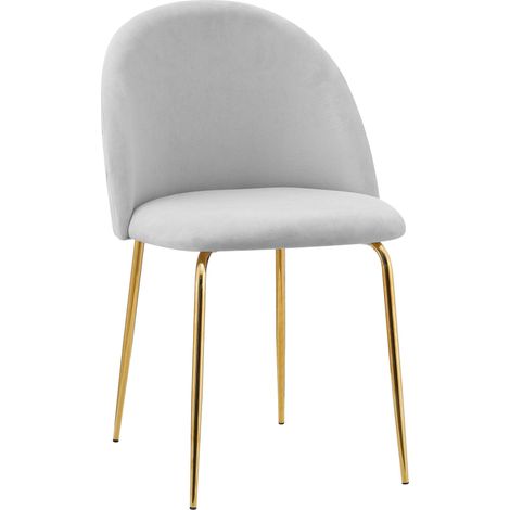 Fargo Gold Velvet Grauer Samtstuhl (1/5)