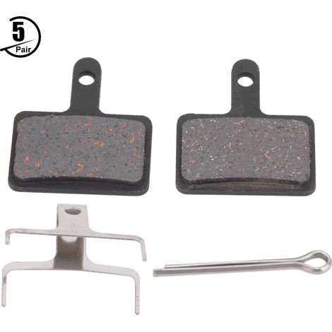 5 paires de plaquettes de frein à disque semi-métalliques noires en résine pour VTT - Accessoire de cyclisme (DS-01S) (1/5)