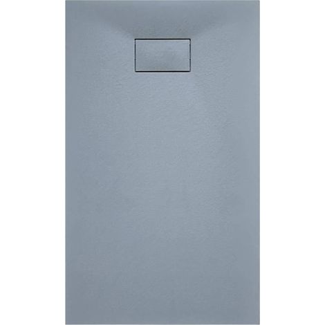 Venezia - Piatto doccia effetto pietra ardesia resina 70x100 cm grigio - Misura: 70 x 110 cm