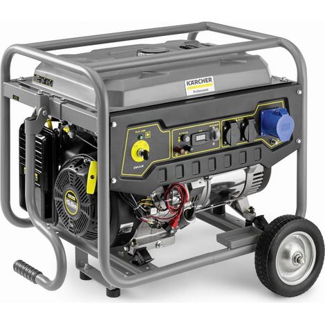 Kärcher – Groupe électrogène 7 kW – Moteur 4 temps essence – Réservoir 25 litres – Démarrage électrique – 2 prises 230V et 1 prise 400V (1/8)