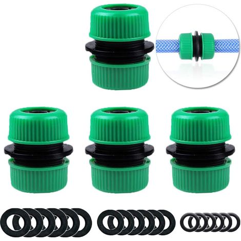 Set mit 4 Schlauchreparaturverbindern (1/2 Zoll, 12,5 mm) für den schnellen Anschluss von 1/2-Zoll-Gartenschläuchen