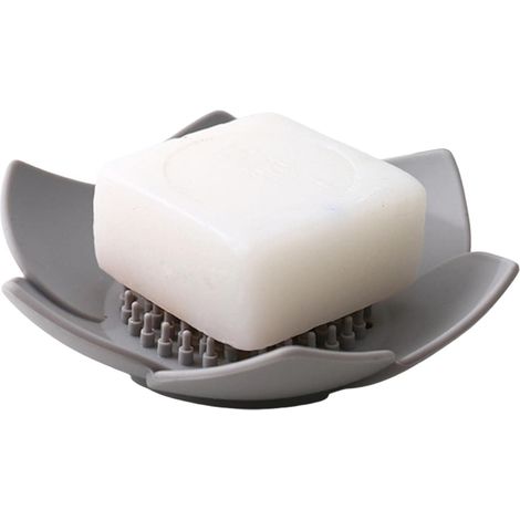Jabonera – bandeja para esponjas con forma de flor, organizador con fácil drenaje, para uso en ducha/baño/cocina.