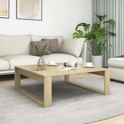 vidaXL Tavolino Salotto Rovere Sonoma 100x100x35cm Truciolato (1/5)