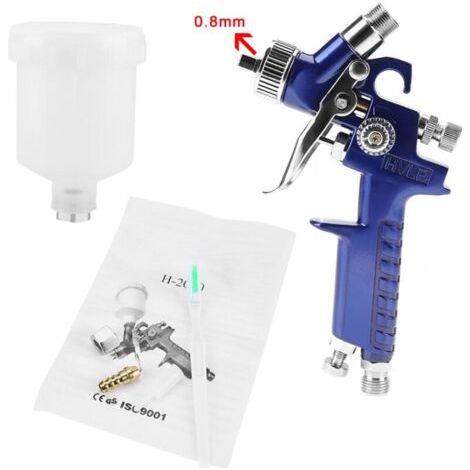 H-2000A Pistolet pneumatique professionnel avec buse de 0,8 mm, 125 ml, pour la réparation de peinture automobile (0,8 mm) (1/5)