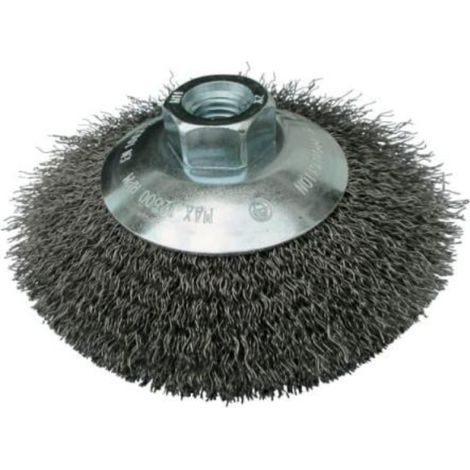 Spazzola conica Klingspor bk 600 w filo ondulato 125 mm