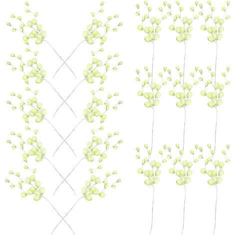 OUNONA Lot pour 50 tiges fleurs en acrylique vert avec tige rotative et qualité robuste