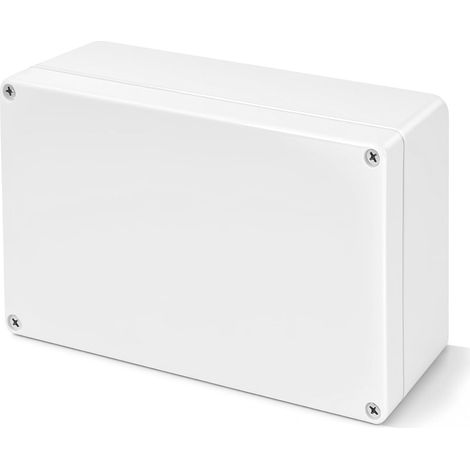 Boîte de jonction en ABS IP65,Boîtier etanche electrique exterieur grande boîte de jonction en saillie DIY Boîte de projet pour les équipements électriques intérieure et extérieure, 20 x 12 x 5.5 cm (1/5)