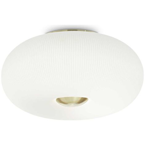 Plafoniera Moderna Arizona Vetro Bianco 3 Luci Gx53 9W 3000K Luce Calda (1/3)