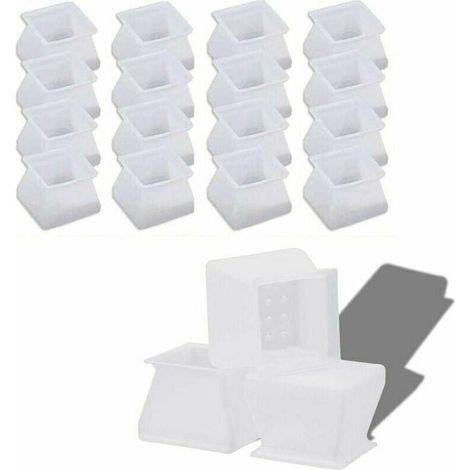 YMYNY Ensemble de 6 capuchons en silicone pour pieds de chaise - Protecteurs de pieds carrècs pour chaises et tables - Embouts de protection pour pieds de chaise et de table - Convient aux chaises (1/4)