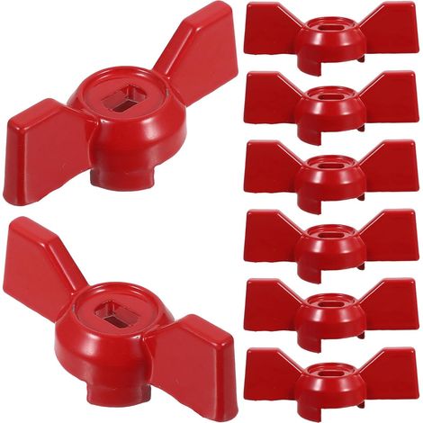 8 Pièces Poignée de Vanne à Bille Rouge en Alliage D’aluminium (1/5)
