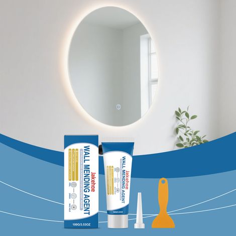 Pâte de réparation murale pour usage quotidien, rénovation et entretien des taches, graffitis et peintures écaillées - Réparation pratique - 100 g x 1, grattoir x 1, bouchon embout x 1 (1/5)