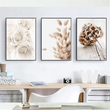 Lot de 3 affiches modernes style bohème beige,décoration de la maison,40 x 50 cm (1/4)