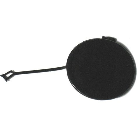 Cache crochet de remorquage noir pour pare-chocs avant Audi A4 (2004-2007) (1/2)