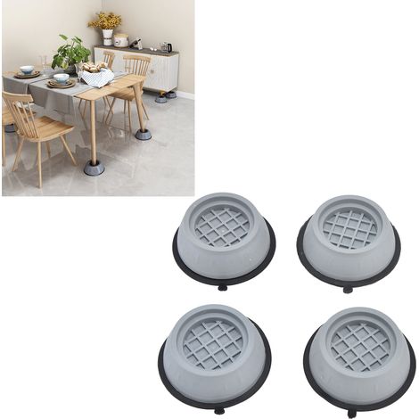 Füße für Waschmaschinen, universelle stoßdämpfende Pads für Pulsator und Trommel, rutschfest, vibrationsdämpfend, Höhenversteller, feuchtigkeitsbeständig, Sockel für Kühlschrank, kleine Größe, 8 cm. (1/5)