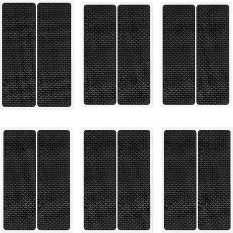 Patin Antiderapant Tampon Caoutchouc Meuble,12 PCS Noir Protecteur de Sol Tampon Feutre Patin Antidérapant Autocollant Patin Feutre Autocollant pour Pieds de Meubles Sols en Boi Carreaux (1/5)