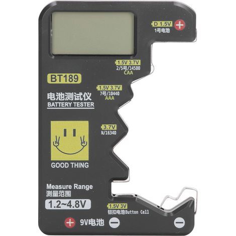 Digitaler Batterietester mit großem LCD-Bildschirm, universeller Kapazitätsdetektor für NDC-, AA-, AAA- und Knopfzellenbatterien (1/5)