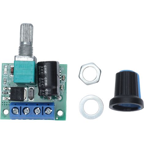 Contrôleur de vitesse de moteur PWM 4,5 V-35 V DC, régulateur de vitesse, variateur LED avec bouton 0-5 A