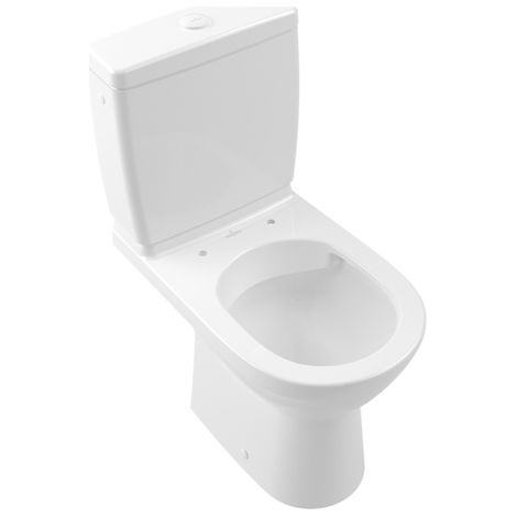 Villeroy & Boch O.novo - Stand Tiefspül WC für Kombination Compact, Abgang waagerecht, DirectFlush,  Alpinweiß 5689R001 (1/5)