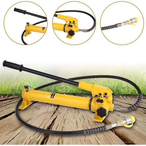 Hydraulische Handpumpe 70MPa, mit Schlauch, für den Anschluss von Steckjacken, Werkzeugen, Hydraulikzangen, 1,8 m langen Schlauch