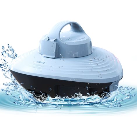 Nettoyeur Automatique de Piscine - Aspirateur Automatique pour piscines et piscines - Forte Aspiration - Deux Moteurs - avec poignée supérieure - Robot de Nettoyage Automatique (1/5)