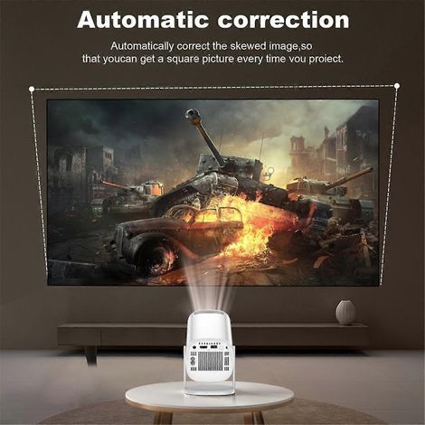 Projecteur Android 11 WiFi6 compatible 4K 1080p BT5.0 1208x720p - Prise UE (1/5)