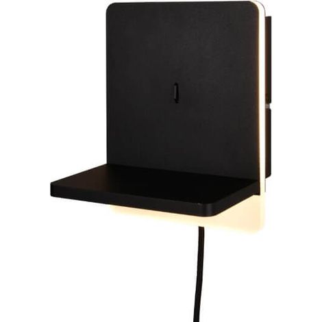 Applique murale noire mate Qi LED 9W Fairfield Trio (1/3)