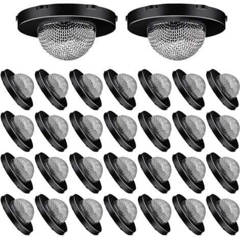 Lot de 30 rondelles de tuyau de filtre en acier inoxydable, raccord de tuyau avec passoire, rondelle de rechange pour tuyau d'arrosage de 1,9 cm et machine à laver de 1,6 cm (1/5)