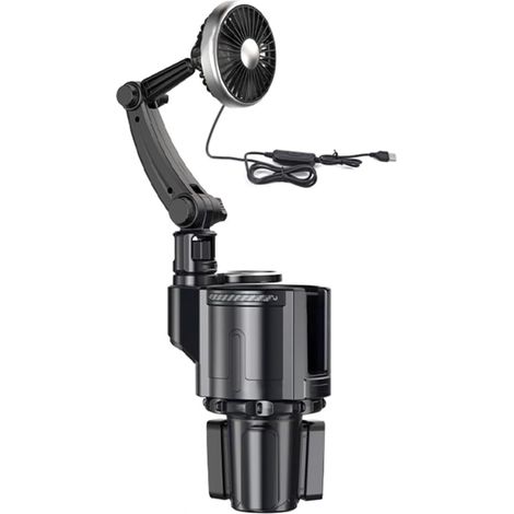 Ventilateur de voiture facile à monter sur le support tasse (1/5)