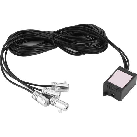 Lampe d'ambiance LED avec télécommande sans fil et contrôle musical pour intérieur automobile, comprenant 4 lampes. (1/5)