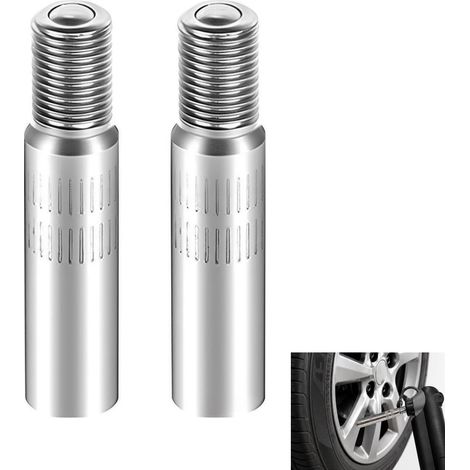 2 Pièces Extension de Valve de Pneu 39mm, Rallonge Valve Pneu Trottinette, Rallonge Valve Aluminium Anti-Fuite Adaptateur Gonflage Trottinette pour M365, Dualtron, Vélo, Moto, Anti-Fuite (1/5)
