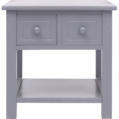 Maison Exclusive - Tavolino Laterale Grigio 40x40x40 cm in Legno di Paulownia
