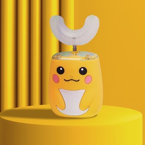 U-förmige elektrische Zahnbürste für Kinder, wasserdicht (IPX7), 6 Reinigungsmodi, 60-Sekunden-Erinnerungsfunktion, Cartoon-Design (1/5)