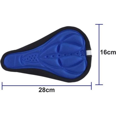 Housses de Coussin de Vélo Universelles,2 Pièces Vélo Selle Housse,Épaissir la Housse de Selle de Vélo en Gel 3D,Vélo (Orange,Bleu)