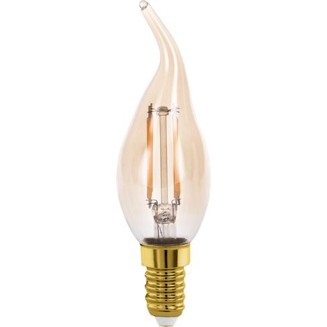 Eglo Ampoule LED E14, lampe Edison à incandescence forme bougie, éclairage (1/4)