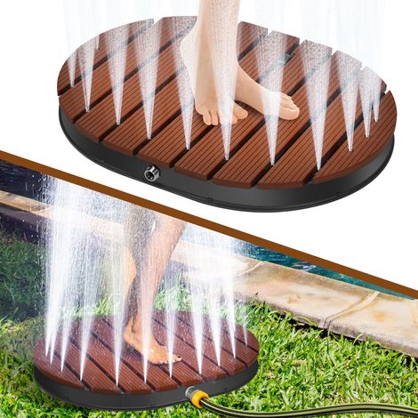 SWANEW Doccia da giardino Doccia a pavimento Con borsa impermeabile Doccia per piscina fino a 4 m Doccia esterna Doccia da campeggio Giardino WPC (1/5)