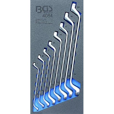 BGS Juego de llaves polygonales cromadas 8 piezas
