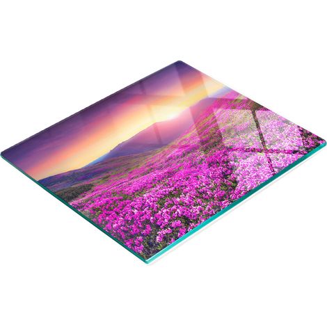 Tabla decorativa de cristal para servir aperitivos Pink Hills, 60x52 cm (1/5)