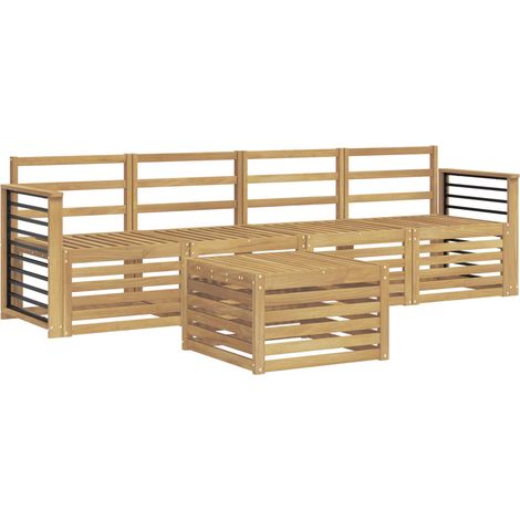 Sofa Sets Solid Acacia Wood vidaXL