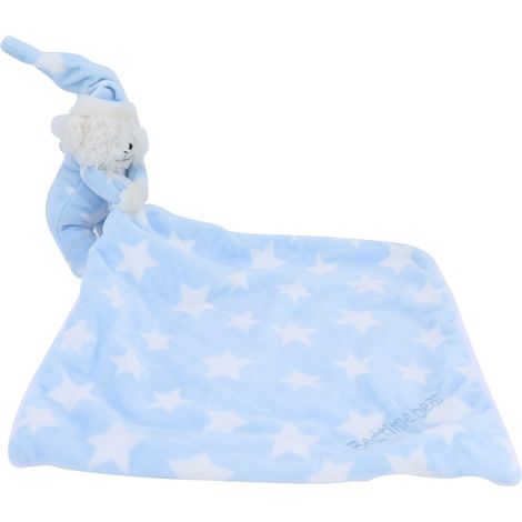 Couverture en peluche pour bébé, doudou réconfortant pour tout-petit, bleu (1/5)