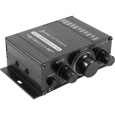 Amplificateur audio de voiture double canal USB, carte SD, AUX, Bluetooth, mini amplificateur stéréo 12 V (1/5)