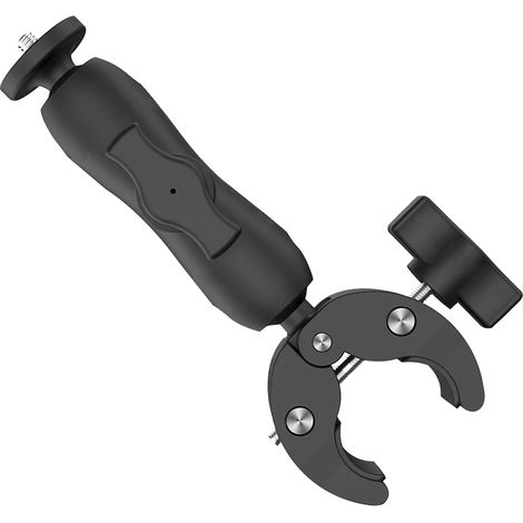 Support de fixation universel réglable pour mini antenne satellite, pince pour mât, échelle de camping-car, bateau, avec adaptateur noir (1/5)