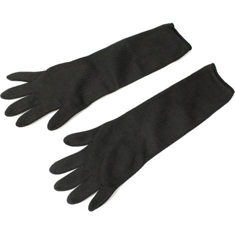 Gants résistants aux coupures, 1 paire de gants de travail résistants aux coupures en fil d'acier inoxydable gants anti-coupures manches de bras for boucher pêche jardin Protection des mains gant de t (1/5)