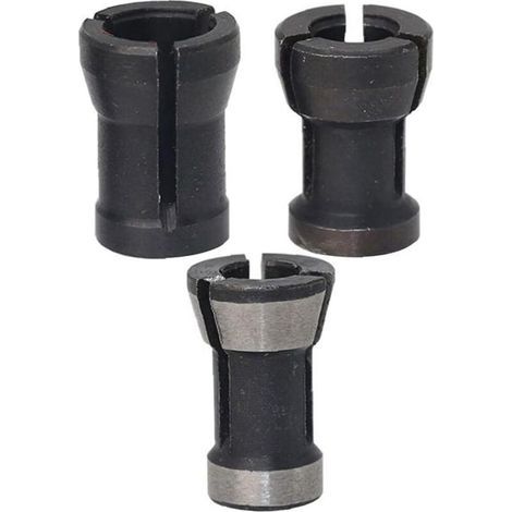 Routeur Mandrin de serrage Adaptateur de pince de serrage Fraise Pinces de serrage pour le travail du bois 3 pièces Outils électriques Qualité supérieure (1/5)
