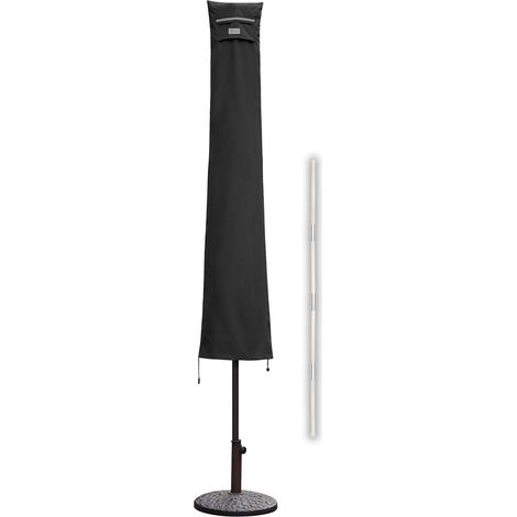 Housse de Protection Ultra-Résistante pour Parasol Déporté 175x27.5x35.5cm Tissu Oxford 600D Imperméable Anti-UV avec Tige de Montage et Aérations (1/5)
