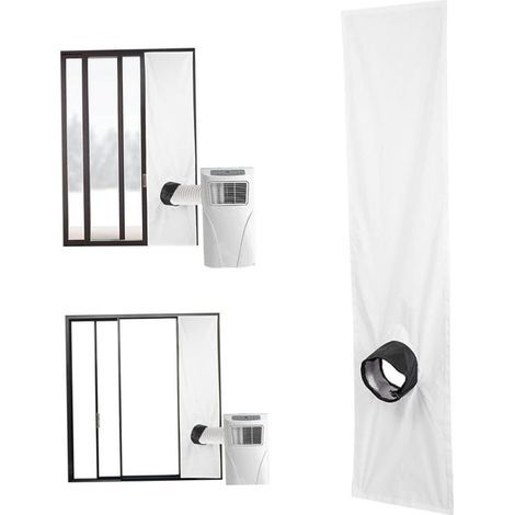 200 cm tragbarer Klimaanlagen-Verkäufer-Kit, tragbarer Klimaanlagen-Fensterstecker, verstellbares wasserdichtes Befestigungsgitter, mobiles Klimaanlagen-Fenster-Kit (1/5)