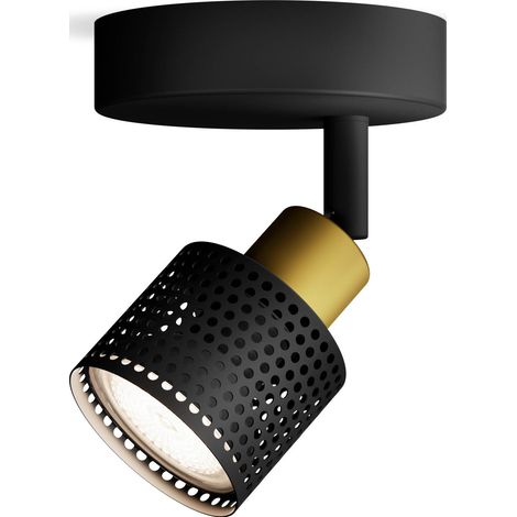 Philips Niall 8720169300071 Spot de plafond GU10 noir, or Y952293 (1/5)