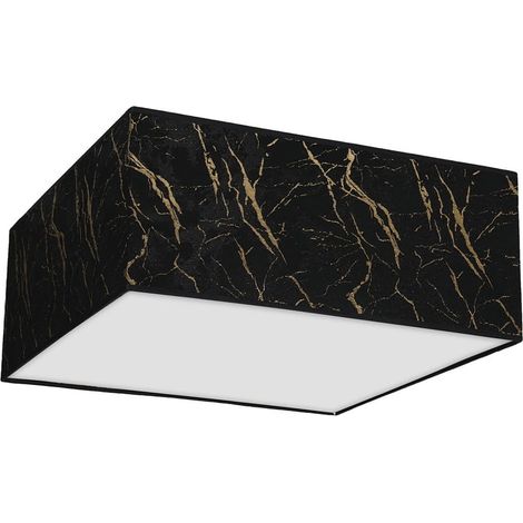 Plafonnier carré Senso noir Milagro tissu 2xE27 40cm (1/5)