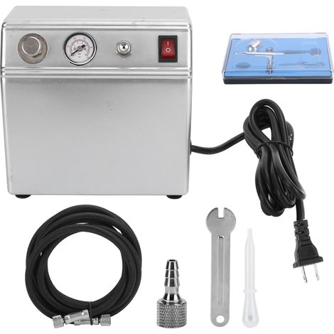 Kit aérographe multifonction soin du cuir chevelu, pulvérisateur de tatouage temporaire hydratant pour peau (prise US 110V) (1/5)