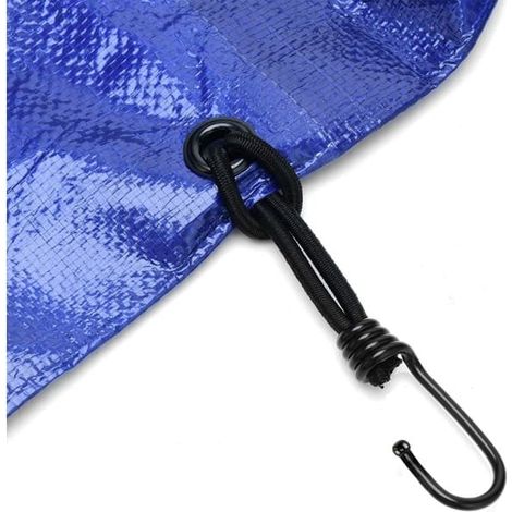 25 sangles élastiques professionnelles en caoutchouc avec crochets (noires, 150 mm) pour bâches, affiches, tendeurs de bâches, élastiques, supports de bâches