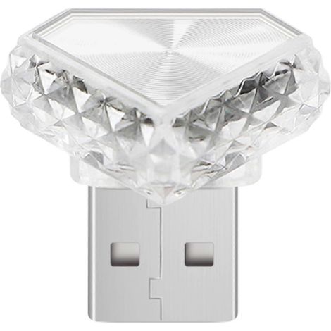 Lampe LED USB pour décoration intérieure de voiture - Interrupteur tactile, 4 modes de couleur, veilleuse triangulaire (1/5)